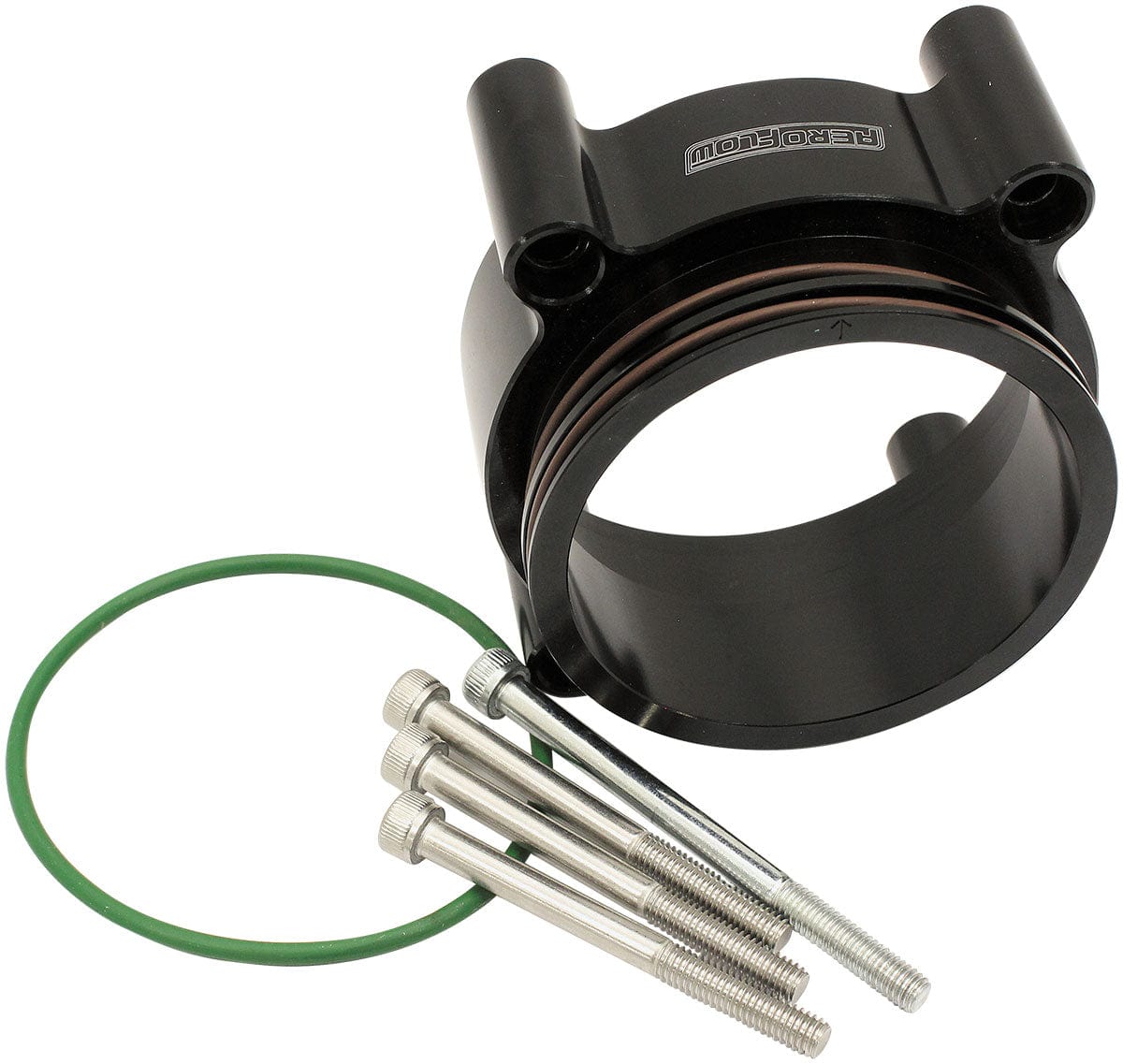 Aeroflow Performance FORD FG DBW 70mm THROTTLE ADAP (AF64-2148BLK) SR