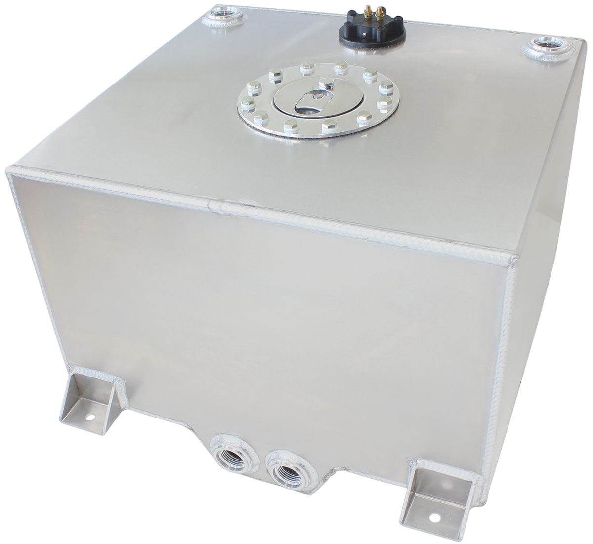 Aeroflow Performance Fuel Cells Polished Aeroflow Aluminium 15 Gallon (57L) Fuel Cell with Cavity/Sump & Fuel Sender SR