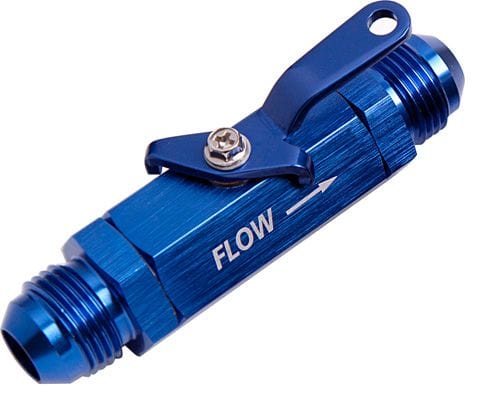 Aeroflow Performance Fuel System 10 / Red/Blue Shut Off Valve - Male - Aeroflow - AF1000 SR