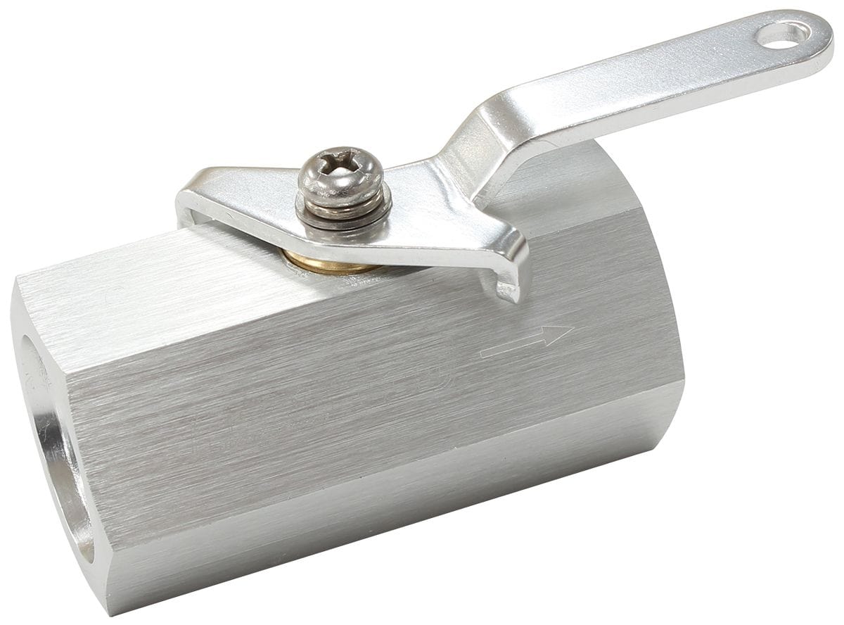 Aeroflow Performance Fuel System 10 / Silver Female Shut Off Valve- AF1001 SR