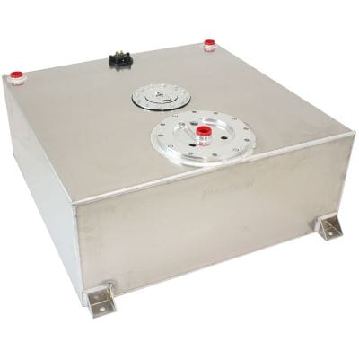 Aeroflow Aluminium 100 Liter (26 Gal) Fuel Cell Flat Bottom Triple 40mm Pump Hanger & Fuel Sender AF85-4091AS