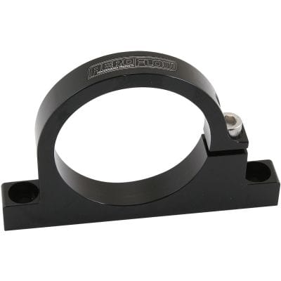 Aeroflow Performance Fuel System Aeroflow Billet Filter Bracket - Black Finish AF66-2061BLK SR