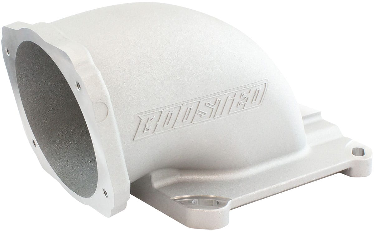 Aeroflow Performance Fuel System Aeroflow Cast EFI Throttle Body Elbow - Natural Cast Finish AF2045-1001 SR