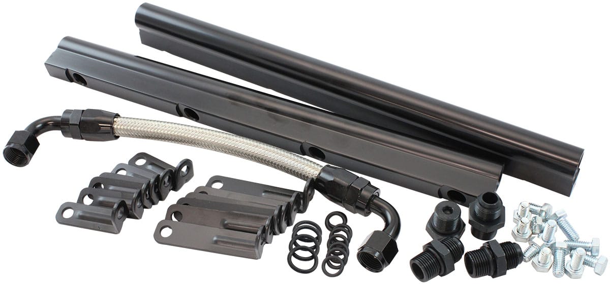 Aeroflow Performance Fuel System Aeroflow GM LS Fuel Rail Kit for Rectangle Port CarburettorStreet Single Plane EFI IntakeManifold AF6999-6000 SR