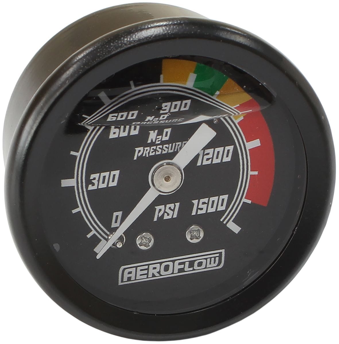 Aeroflow Performance Fuel Systems AF30-2215 1-1/2" Nitrous Pressure Gauge
0-1500 psi, Black Face / White Pointer SR