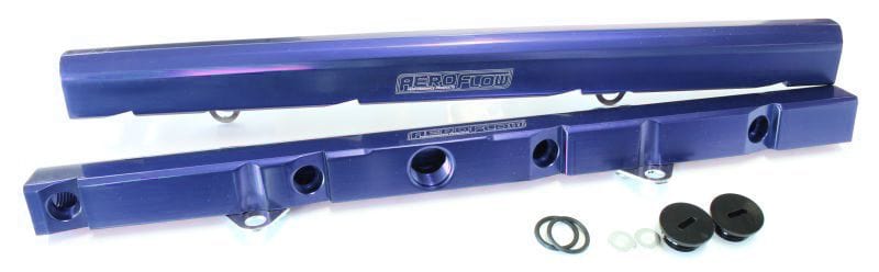 Aeroflow Performance Fuel Systems Blue Ford 5.0L EFI V8 Billet EFI Fuel Rails AF64-2077 SR