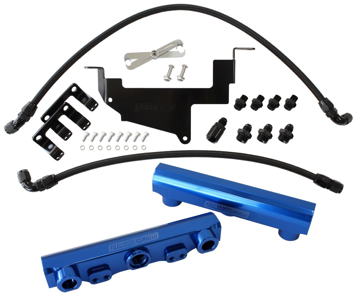 Aeroflow Performance Fuel Systems Blue Subaru BRZ & Toyota 86 Billet Fuel Rail Kit AF64-2131 SR