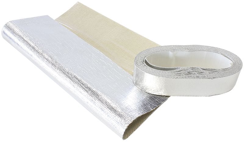 Aeroflow Performance Heat protection 24" x 48" Sheet Heat Barrier Sheet Adhesive backed Aluminised surface reflects up to 2000°F SR