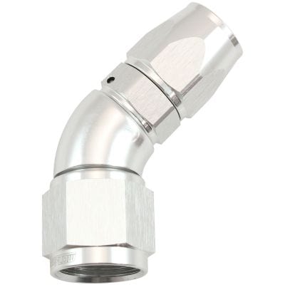 Aeroflow Performance Hose & Fittings Aeroflow 200 Series Teflon Style One Piece 45 Degree Stepped Hose End -10AN to -8 Hose AF572-08-10DS SR