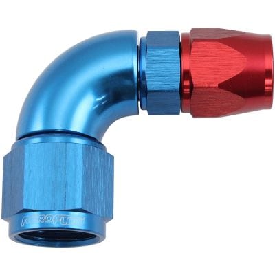 Aeroflow Performance Hose & Fittings Aeroflow 200 Series Teflon Style One Piece 90 Degree Stepped Hose End -8AN to -8 Hose AF573-06-08D SR