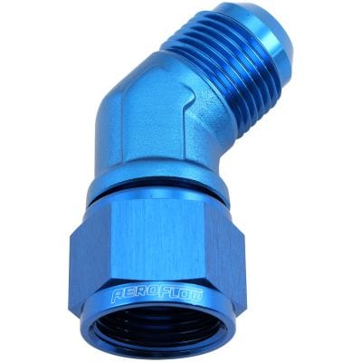 Aeroflow Performance Hose & Fittings Aeroflow 45° Female/Male Flare Swivel -12AN AF142-12 SR