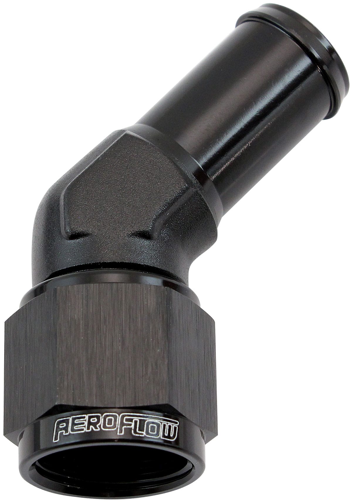 Aeroflow Performance Hose & Fittings Aeroflow 45° Hose Barb 5/8" to -8AN AF412-08-10BLK SR