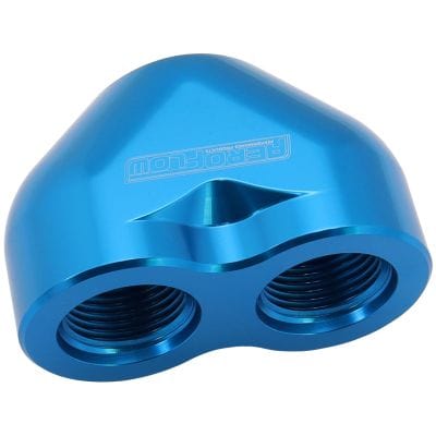 Aeroflow Performance Hose & Fittings Aeroflow Billet 3 Port ORB U-Block AF455-16-12 SR