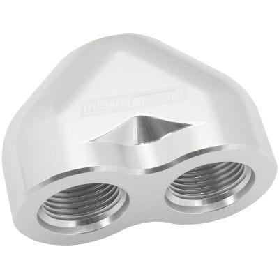 Aeroflow Performance Hose & Fittings Aeroflow Billet 3 Port ORB U-Block AF455-16-12S SR