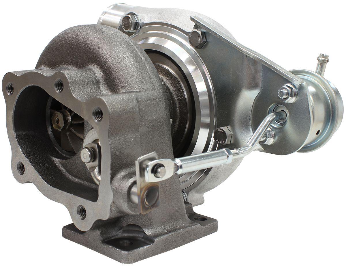 Aeroflow Performance Internal Wastegate, T25 / T28 Inlet Flange, 5-Bolt Exhaust Flange Aeroflow BOOSTED 5447 .64 Turbocharger 495HP, Natural Cast Finish AF8005-2005 SR