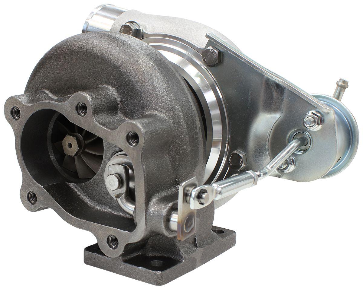 Aeroflow Performance Internal Wastegate, T25 / T28 Inlet Flange, 5-Bolt Exhaust Flange Aeroflow BOOSTED 5447 .86 Turbocharger 495HP, Natural Cast Finish AF8005-2006 SR