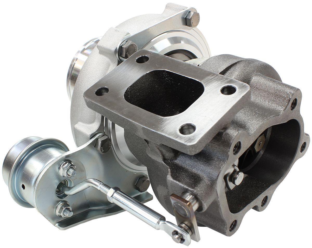 Aeroflow Performance Internal Wastegate, T25 / T28 Inlet Flange, 5-Bolt Exhaust Flange Aeroflow BOOSTED 5447 .86 Turbocharger 495HP, Natural Cast Finish AF8005-2006 SR