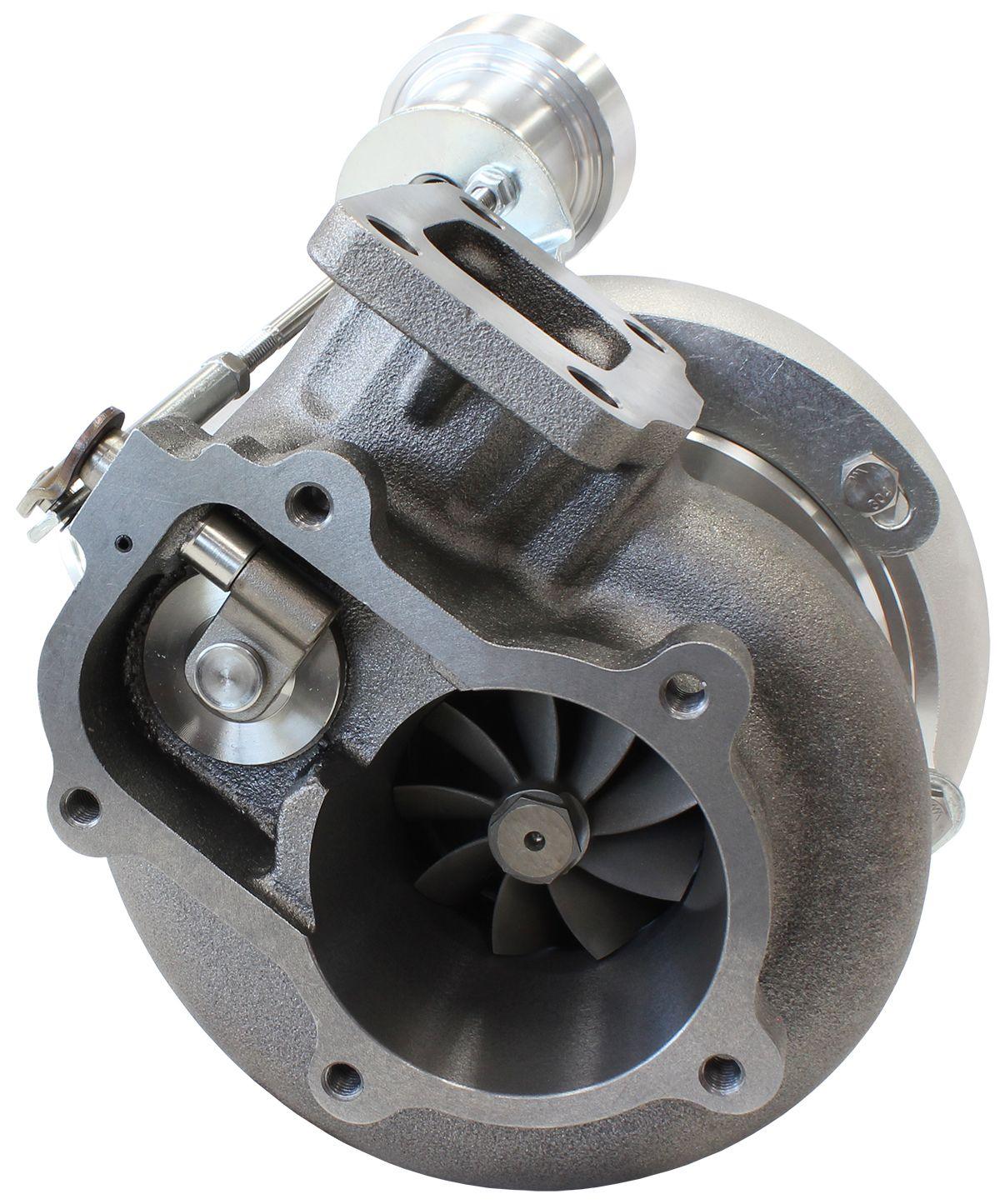 Aeroflow Performance Internal Wastegate, T3 Inlet Flange, BA-BF XR6 5-Bolt Exhaust Flange Aeroflow BOOSTED 6762 XR6 1.06 Turbocharger 1000HP, Natural Cast Finish AF8005-3019 SR