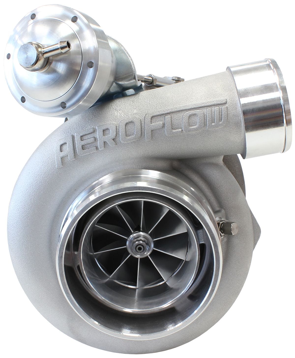 Aeroflow Performance Internal Wastegate, T3 Inlet Flange, BA-BF XR6 5-Bolt Exhaust Flange Aeroflow BOOSTED 6762 XR6 1.06 Turbocharger 1000HP, Natural Cast Finish AF8005-3019 SR