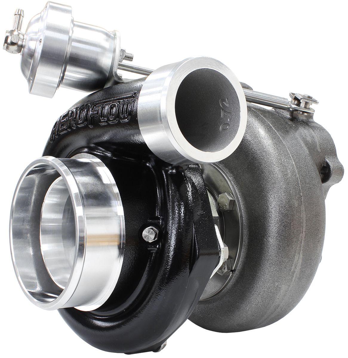 Aeroflow Performance Internal Wastegate, T3 Inlet Flange, BA-BF XR6 5-Bolt Exhaust Flange Aeroflow BOOSTED 6762 XR6 1.15 Turbocharger 1000HP, Hi Temp Black Finish AF8005-3018BLK SR