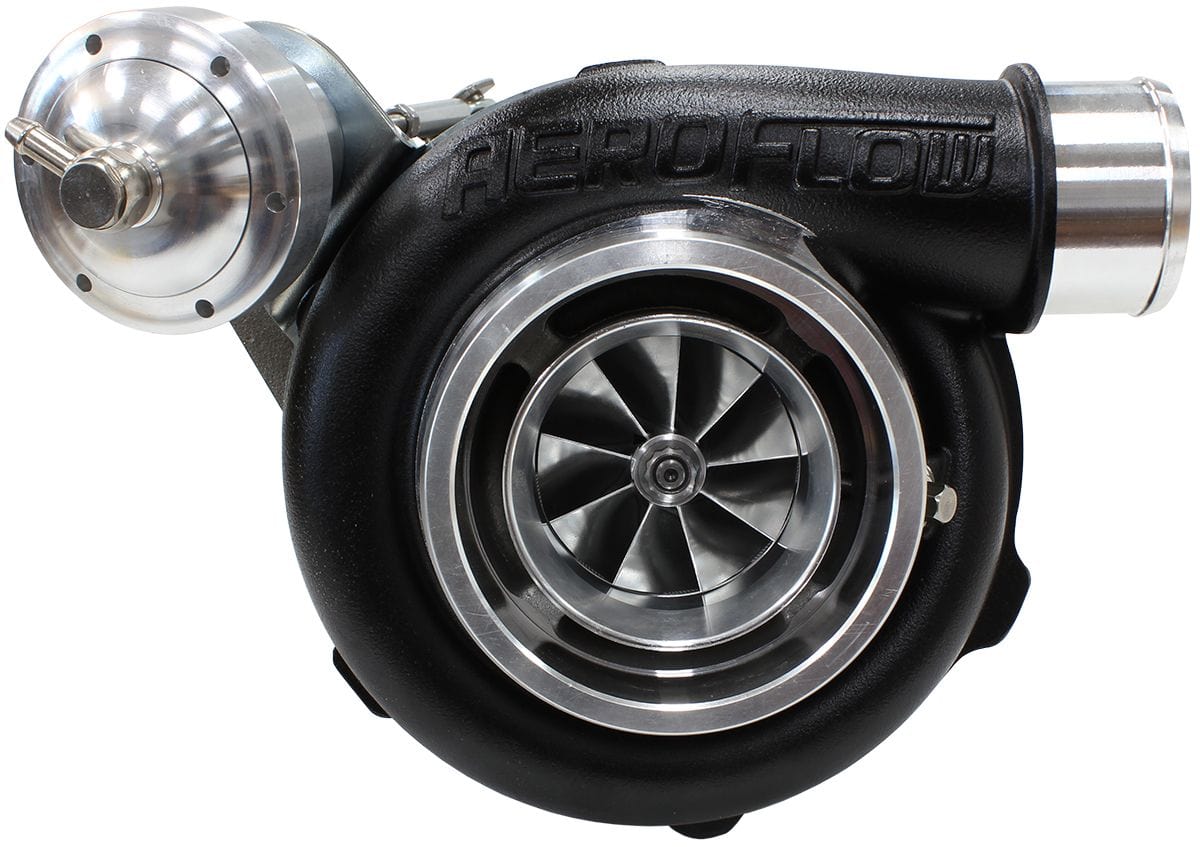 Aeroflow Performance Internal Wastegate, T3 Inlet Flange, FG XR6 5-Bolt Exhaust Flange Aeroflow BOOSTED 5862 XR6 1.06 Turbocharger 750HP, Hi Temp Black Finish AF8005-3013BLK SR