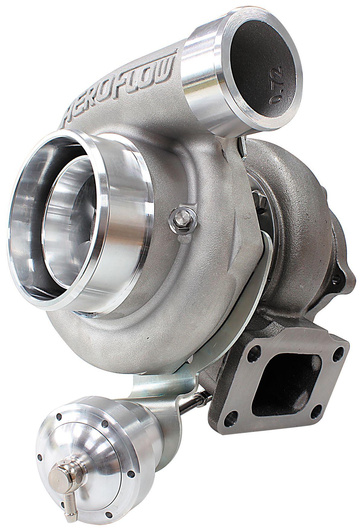 Aeroflow Performance Internal Wastegate, T3 Inlet Flange, FG XR6 5-Bolt Exhaust Flange Aeroflow BOOSTED 6662 XR6 1.06 Turbocharger 825HP, Natural Cast Finish AF8005-3024 SR