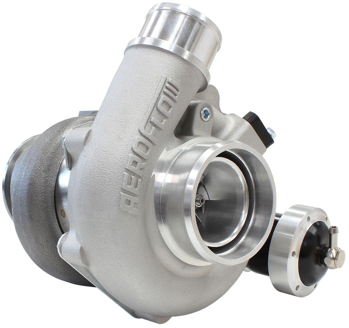 Aeroflow Performance Internal Wastegate, V-Band Inlet & Exhaust Flanges Aeroflow BOOSTED 4849 .72 Turbocharger 550HP, Natural Cast Finish AF8005-2013 SR