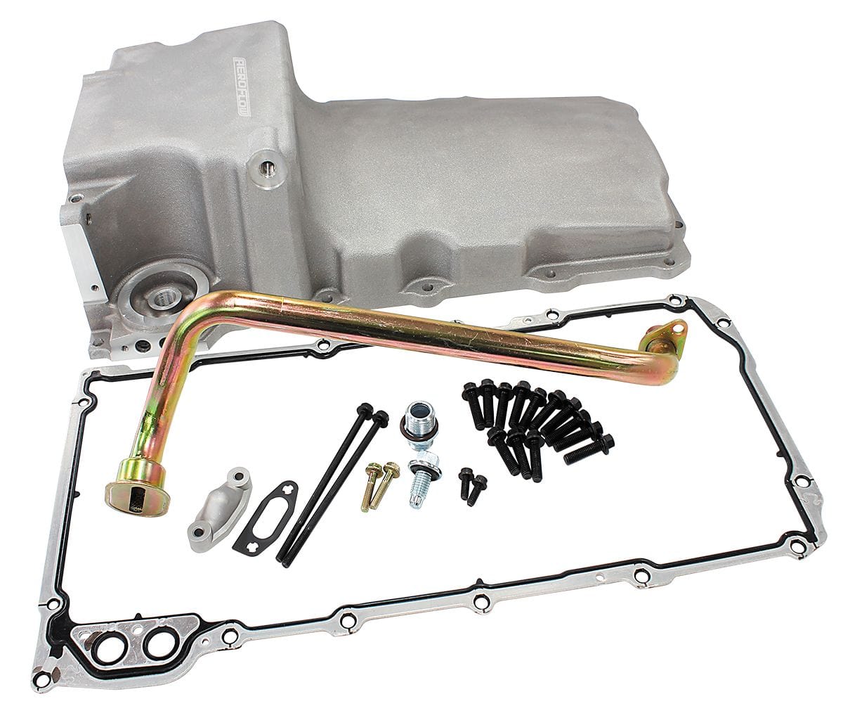 Aeroflow Performance LS Engine Parts AF82-2301 LS RETRO FIT REAR SUMP OIL PAN 6 qrt WITH FILTER PAN Aeroflow - AF82-2301 SR