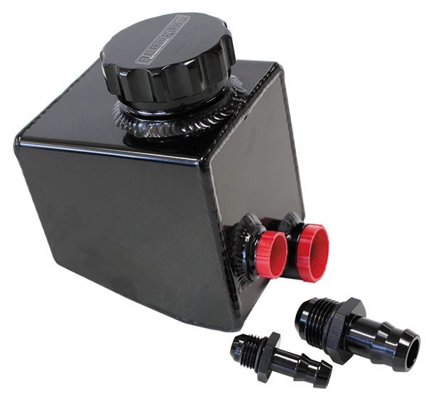 Aeroflow Performance LS Engine Parts Black Fabricated Aluminium Power Steering Reservoir Holden V6 / V8 LS AF77-1020 SR