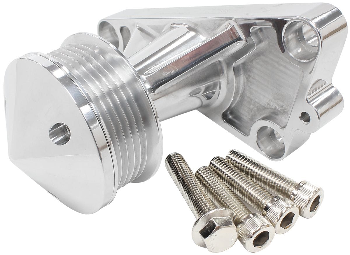 Aeroflow Performance LS Engine Parts Polished Power Steer Delete Idler Bracket - LS Engine AF64-4367 SR