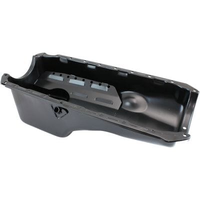 Aeroflow Performance Oil System Aeroflow Big Block Chevrolet Right Hand Dipstick Standard Replacement Oil Pan, Black Finish AF82-9294BLK SR