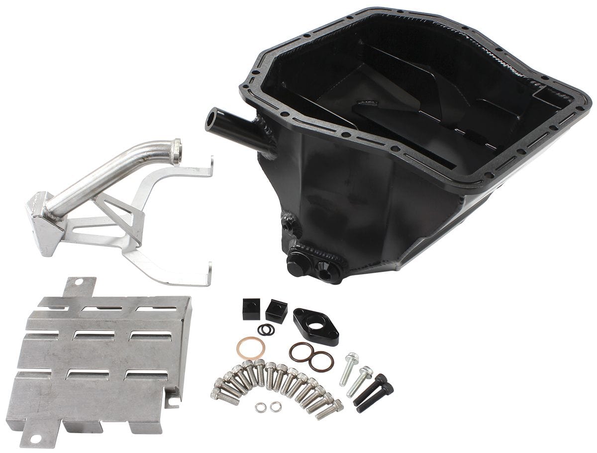 Aeroflow Performance Oil Systems Subaru WRX EJ20 & EJ25, 5.75L Fabricated Race Oil Pan - Suit Subaru WRX EJ20 & EJ25, 5.75L with Baffle, Mounting Hardware & Oil Pickup SR