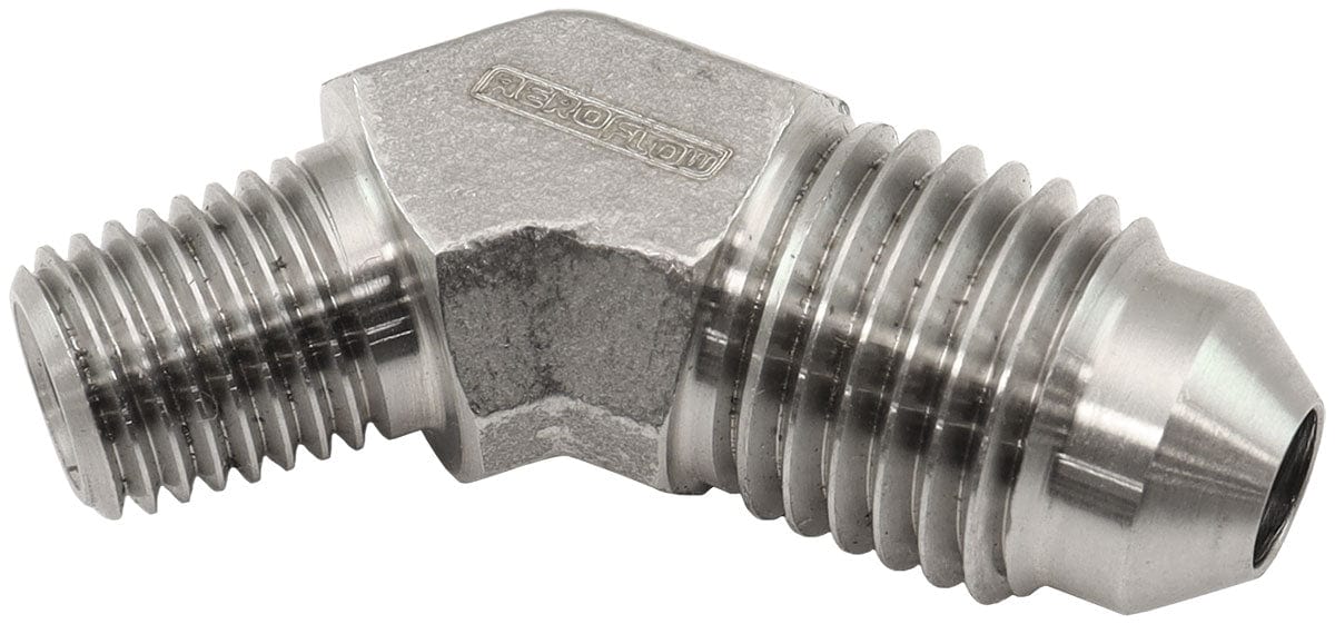 Aeroflow Performance S/S 45 DEG 1/16" NPT TO -4AN (AF382-02) SR
