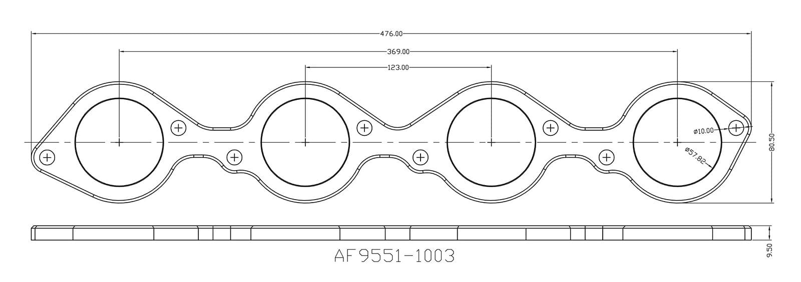 Aeroflow Performance Stainless Steel, Sold as a Pair Aeroflow BB Chev 2-1/4" Round Port Header Flange AF9551-1003 SR