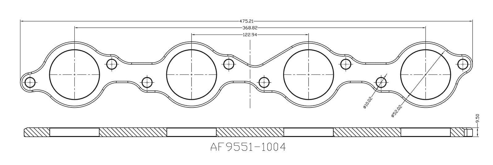 Aeroflow Performance Stainless Steel, Sold as a Pair Aeroflow BB Chev 2" Round Port Header Flange AF9551-1004 SR