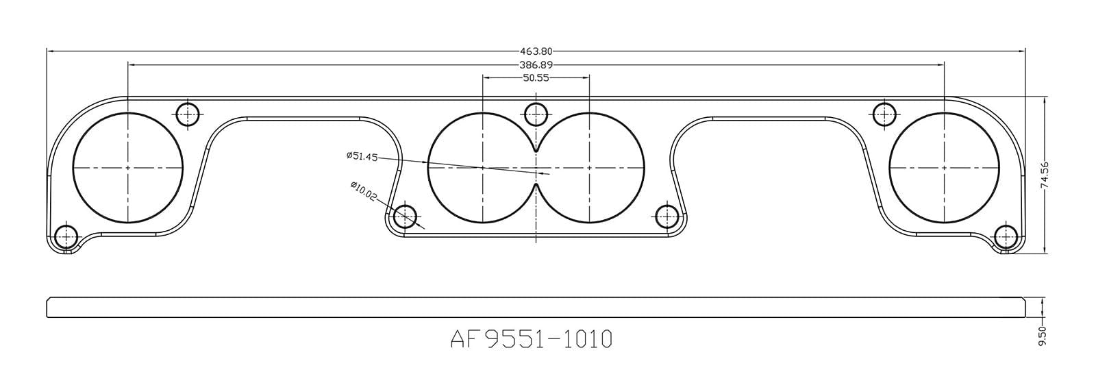 Aeroflow Performance Stainless Steel, Sold as a Pair Aeroflow SB Chev Spread Port 2" Round Port Header Flange AF9551-1010 SR
