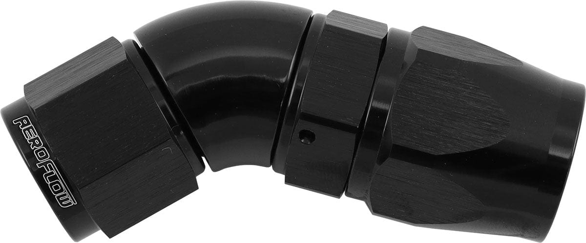 Aeroflow Performance STEPPED 45 DEGREE END -10 HOSE (AF572-10-08DBLK) SR