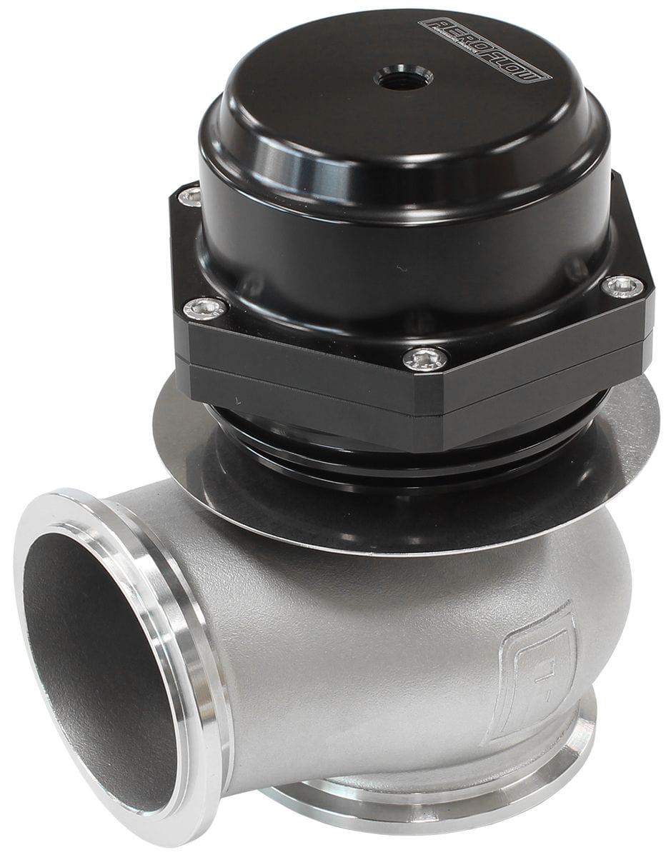 Aeroflow Performance turbo accessories AF9552-1003 60mm External Wastegate - Black Finish 14psi (1 Bar) AF9552-1003 SR