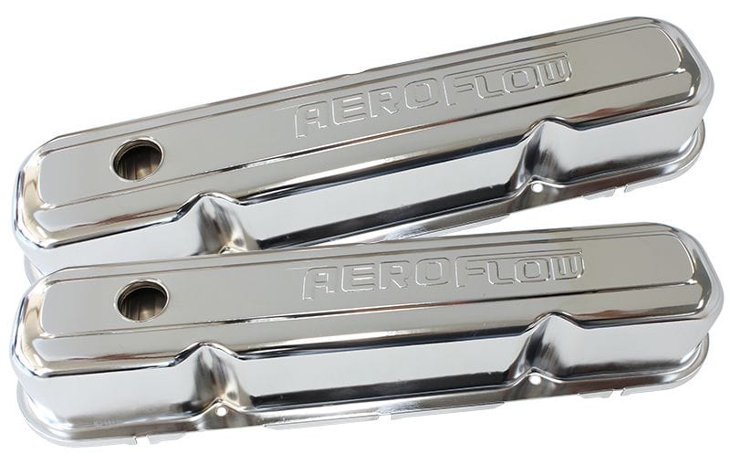 Aeroflow Performance Valve Covers AF1821-5006 Chrome Steel Valve Covers
Suit SB Chrysler 318-340-360 With Aeroflow Logo SR