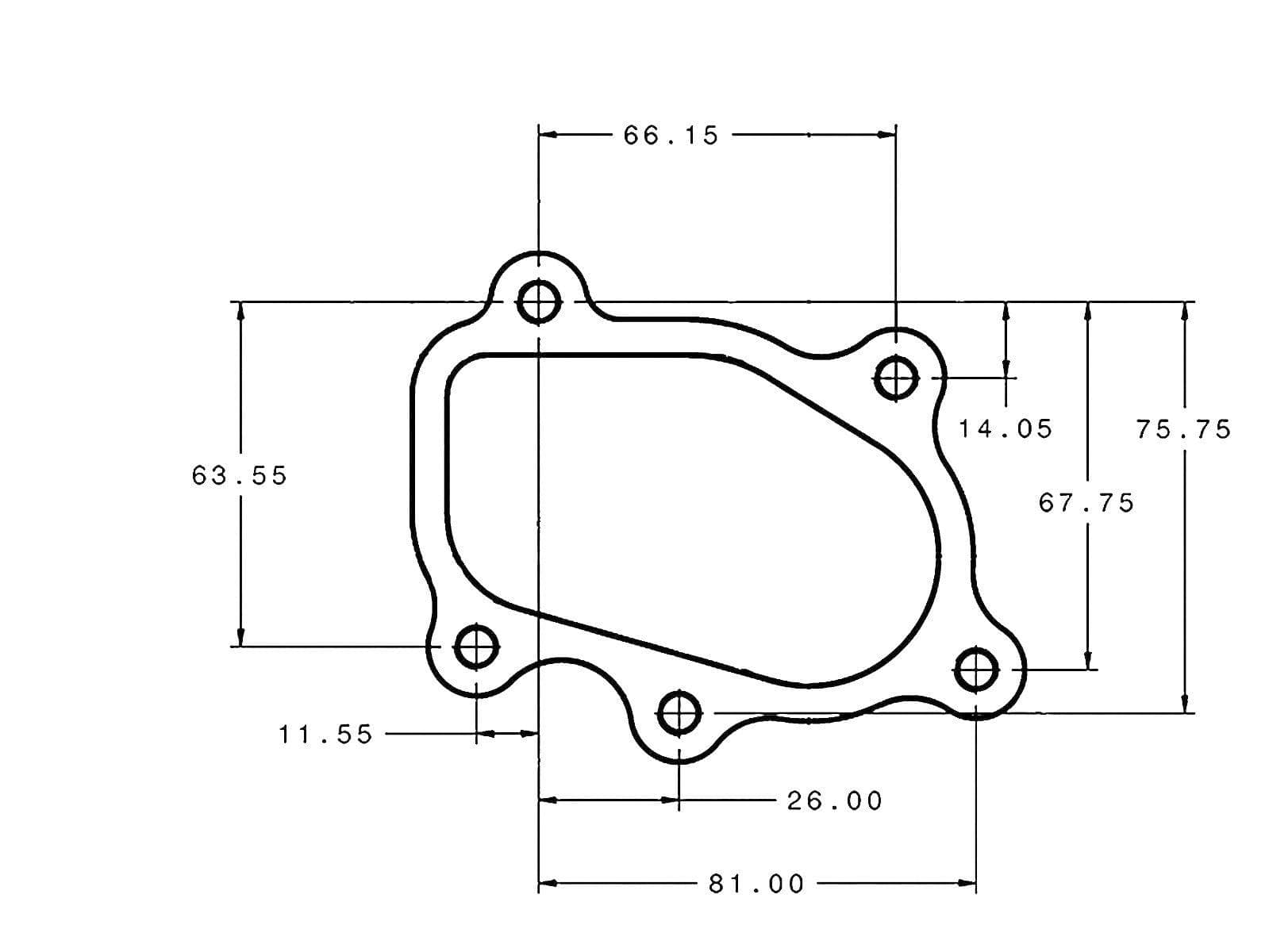 Aeroflow Performance Weld-On Suit Aeroflow Stainless Steel Turbine Outlet Flange AF9551-0005 SR