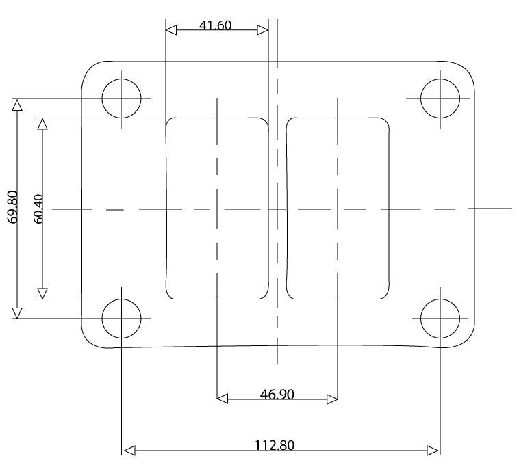 Aeroflow Performance Weld-On Suit GT42/GT45/GT51 Aeroflow Stainless Steel Turbine Inlet Flange Twin Entry AF9551-0004 SR