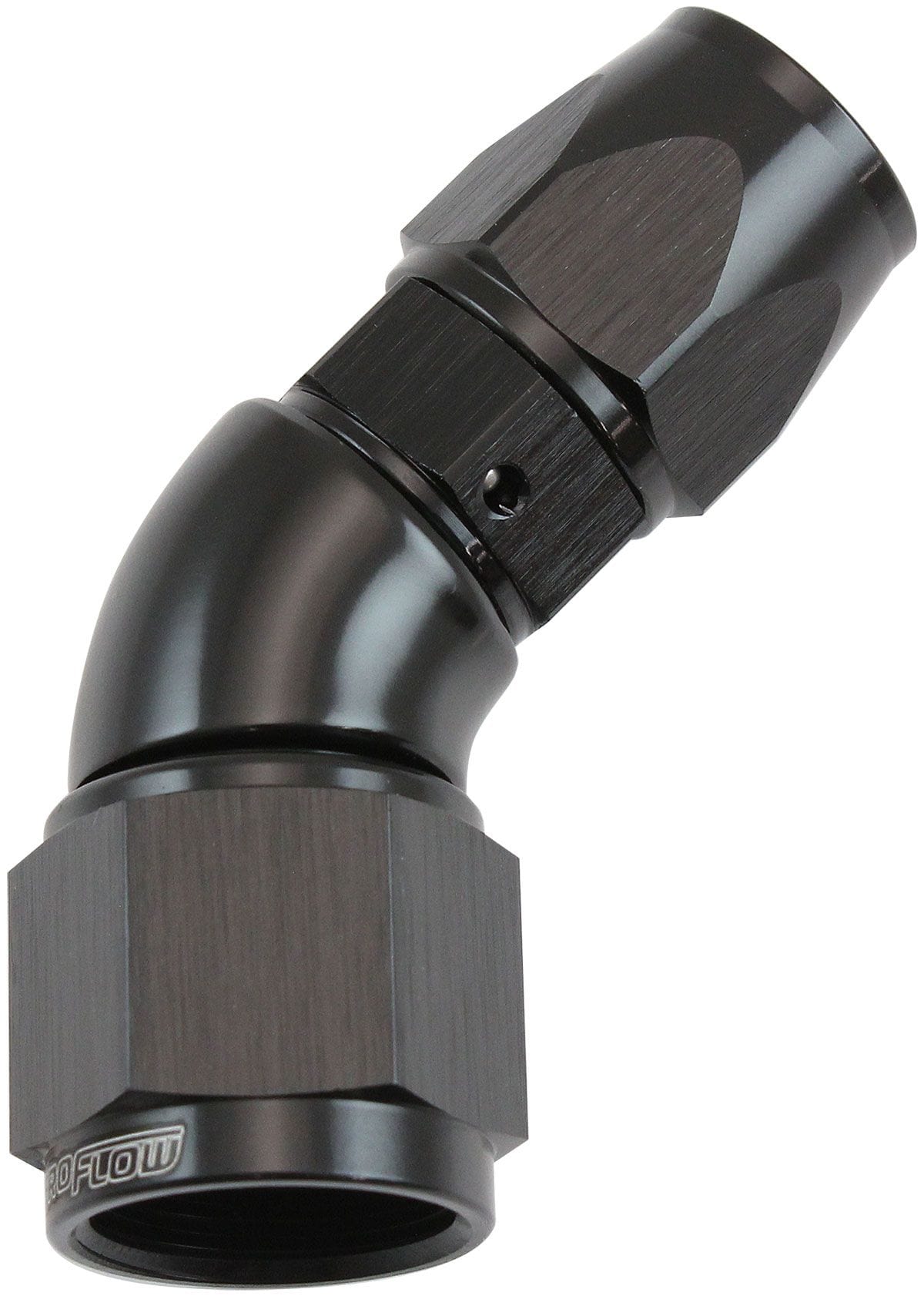Aeroflow STEPPED 45 DEGREE END -6 HOSE AF572-06-08DBLK SR