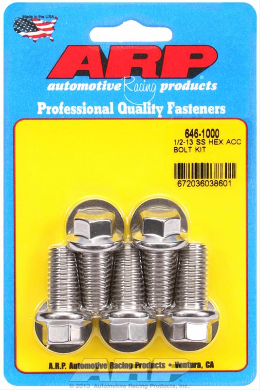ARP ARP 1/2"-13 X 1.000 hex SS bolts (646-1000) SR