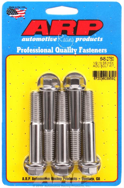 ARP ARP 1/2"-13 x 2.750 hex SS bolts (646-2750) SR