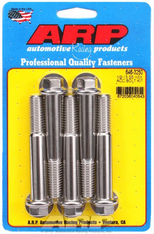 ARP ARP 1/2"-13 x 3.250 hex SS bolts (646-3250) SR