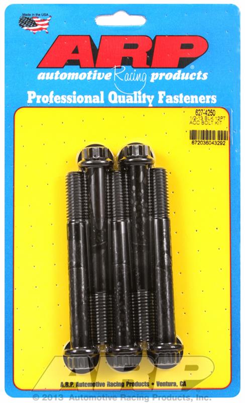ARP ARP 1/2"-13 x 4.250 12pt black oxide bolts (627-4250) SR