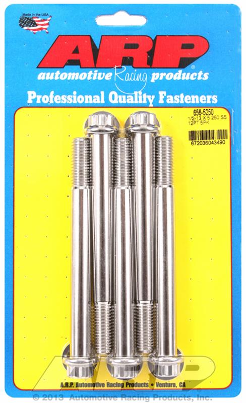 ARP ARP 1/2"-13 x 5.250 12pt SS bolts (656-5250) SR