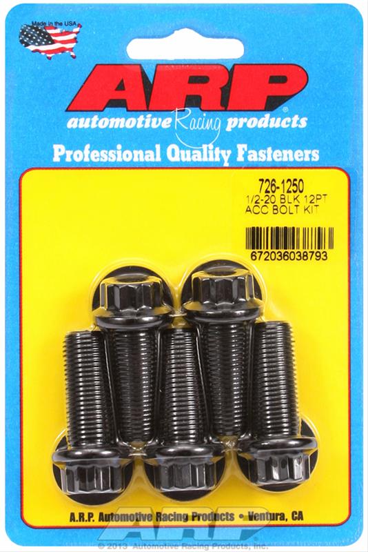 ARP ARP 1/2"-20 x 1.250 12pt black oxide bolts (726-1250) SR