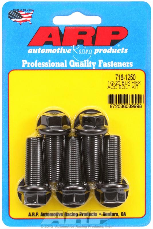 ARP ARP 1/2"-20 x 1.250 hex black oxide bolts (716-1250) SR
