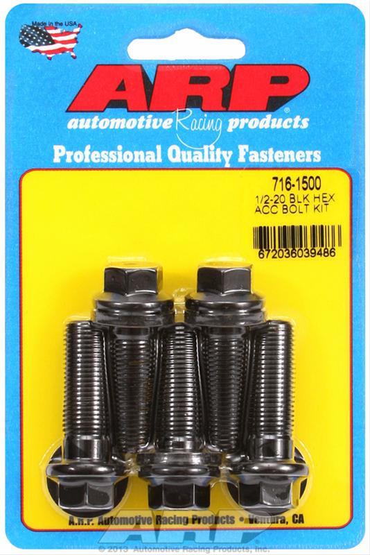 ARP ARP 1/2"-20 x 1.500 hex black oxide bolts (716-1500) SR
